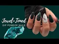 Jewel-Toned Dip Powder Nails West Coast Dips Midnight Gemstone