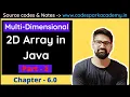 Array Chapter 6 Part 2 - Multi-dimensional 2D MATRIX JAGGED array in Java by Code Spark CS