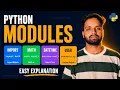Python Modules and Packages in Hindi import math datetime User-Defined Module