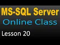 SQL Server Online Class 20 - User defined functions Part 1