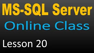 SQL Server Online Class 20 - User defined functions Part 1