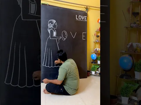 How to draw father daughter using word LOVE 🥰 #art #drawing #shorts
