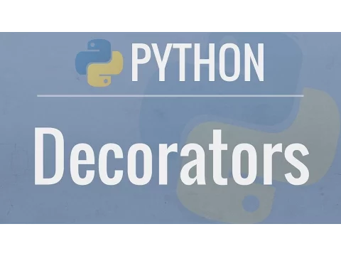 Python Tutorial: Decorators - Dynamically Alter The Functionality Of Your Functions - YouTube thumbnail