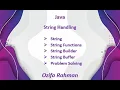 Lec 06 Java String Handling in One Advance Programming Bangla Tutorial