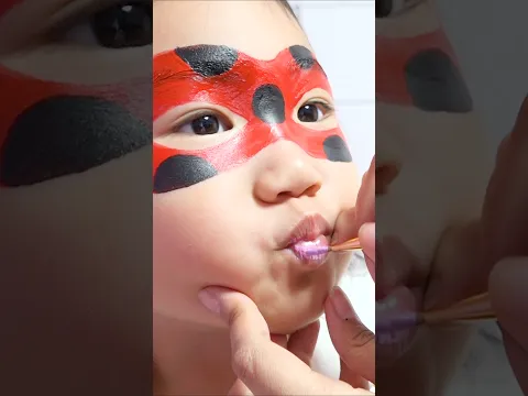 Ladybug奇迹少女脸部彩绘 | 简单角色妆容 #Shorts