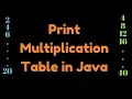 Printing Table Using Recursion