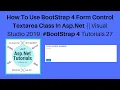 How to use bootstrap 4 form control textarea class in asp net vs2019 4 tutorials 27