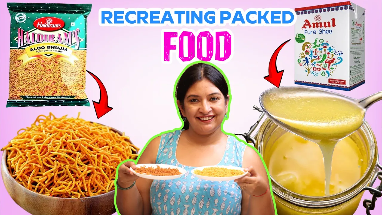 Recreating PACKED Food   Aloo Bhujiya and Ghee at Home   CookWithNisha