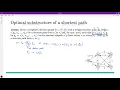 Algorithms Optimal substructure of a shortest path