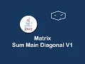 matrix sum main diagonal v1 in java