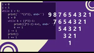 41 Number Pattern without any pre-defined method using while loop in Python