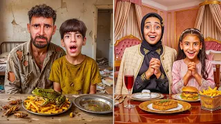 تحدي ٢٤ ساعه في الغرفه الفقيره😭ضد الغرفه الغنيه🤑ايسل راحت فيها💔😱