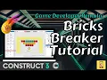 Basic Bricks Breaker Bouncing Ball Game Tutorial using Construct 3