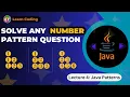 Java Number Pattern Logic Learn Coding