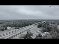 Frozen Mississippi from Above US-72 Glen MS Rockhill Rd Ice Storm Drone Shots Corinth ms