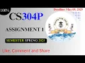 CS304P Assignment 1 Solution 2025 CS304 Assignment 1 Spring OOP Practical 100 Correct VU