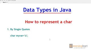 char data type in java