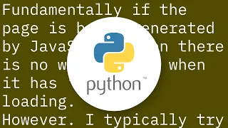 python selenium does not wait until page is loaded after a click command