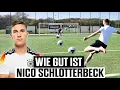 Download Lagu Fussball Challenge vs. Nico Schlotterbeck |  Wie gut ist der DFB-Star ?