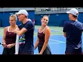 Download Lagu Sinner Comes to Sabalenka’s Practice \u0026 Shows Love to Her | US Open 2025