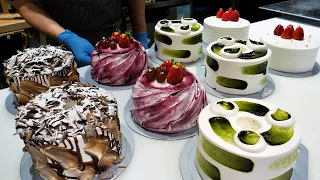 볼수록 신기한 영상들! 한국에 몇없는 케이크달인의 케익 만들기 / korean best cake production factory BEST 4 - korean street food