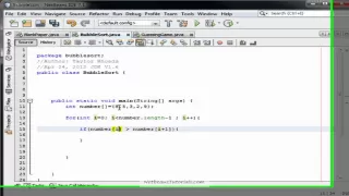 Sorting Array Numbers Java Bubblesort Algorithm Java Tutorial