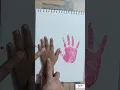 kids hand Painting activity hand prints with acrylic colour