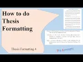 How to Format Thesis in APA