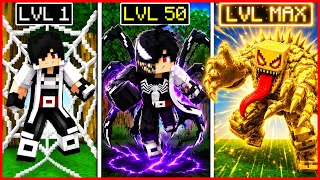 1000 HARI KITA DI ADOPSI JADI MOSTER LABA LABA VENOM DI DARI LEVEL 1 - LVL 999 DI MINECRAFT! 