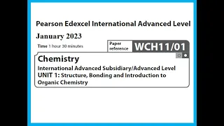 Unit 1 January 2023 - IAS Chemistry Edexcel
