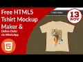 Online Custom TShirt Shop with customizeable tshirt selection of color and design