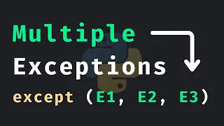How To Catch Multiple Exceptions On One Line Python Recipes