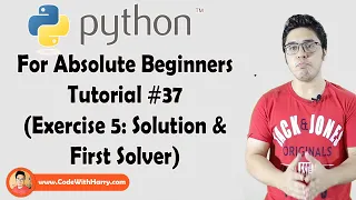 Exercise 5 Solution And First Solver Python Tutorials For Absolute Beginners In Hindi