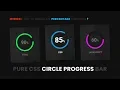 Pure CSS Circular Progress Bar Html CSS SVG
