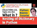 Nested Dictionary In Python Hindi Nesting Of Dictionary in Python Tutorial Hello DHIRENDRA