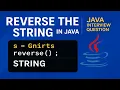 Reverse the String in Java Java interview question
