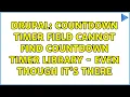Drupal Countdown Timer Field cannot find Countdown Timer Library - even though it s there