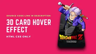 3D Card Hover Effect Using HTML CSS Only