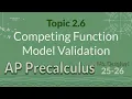 2 6 Competing Function Model Validation