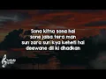 Sona Kitna Sona Hai (Lyrics) - Udit Narayan, Poornima 🎶 | Hero tu mera hero hai villain jaisa kaam ✨