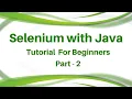Selenium Training Tutorial Day 2 Selenium Tutorial for Beginners