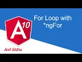 Angular 10 tutorial for loop ngFor