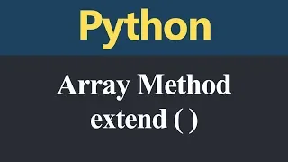 extend Method in Python Hindi