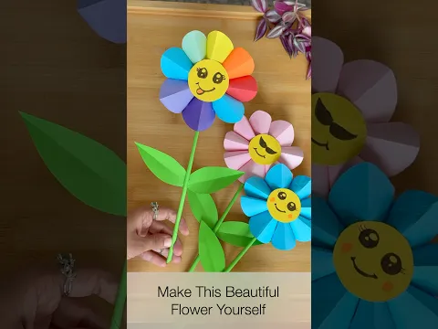 Launching My First Printable Template!🎊🌸 #viral #diy  #craft #kidscraftwork #paperflower #shorts