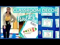 Classroom Organization Hacks and cheap classroom decor ideas
