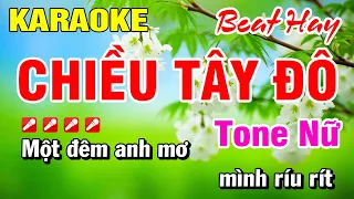 Karaoke Nhạc Sống Tone Nữ - Chiều Tây Đô (Beat Hay) Mới Nhất Cực Chuẩn | Hoài Phong Organ