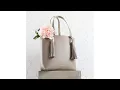 JOY IMAN Tassel Chic Leather Handbag with Popout Insert