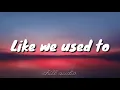 Like we used to - A rocket to the moon(lyrics)