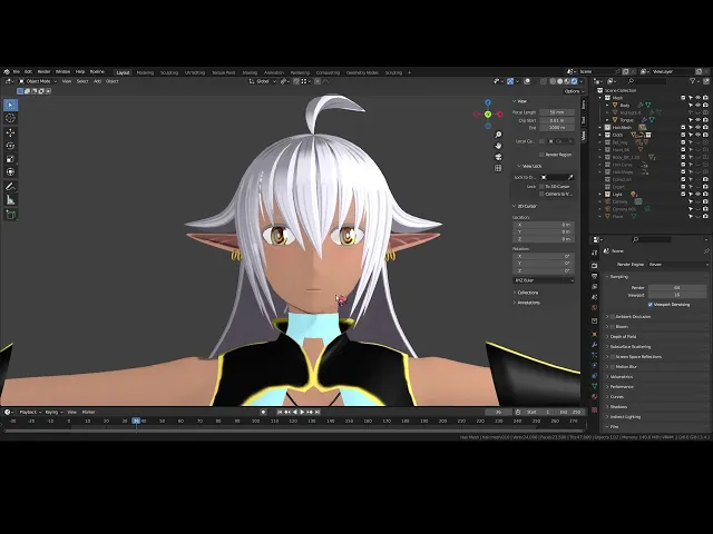 Featured image of post 角色模型：黑暗精靈－－瑟莉娜