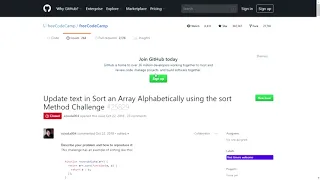 Sort an Array Alphabetically BUG SOLUTION - freeCodeCamp